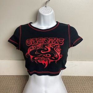 Graphic crop top